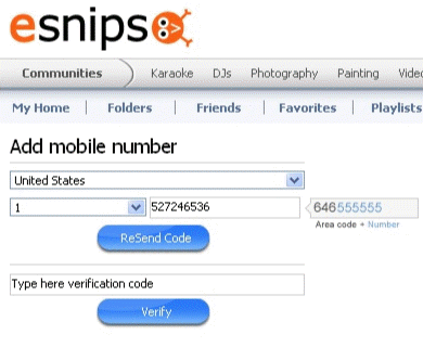 Add Mobile number 